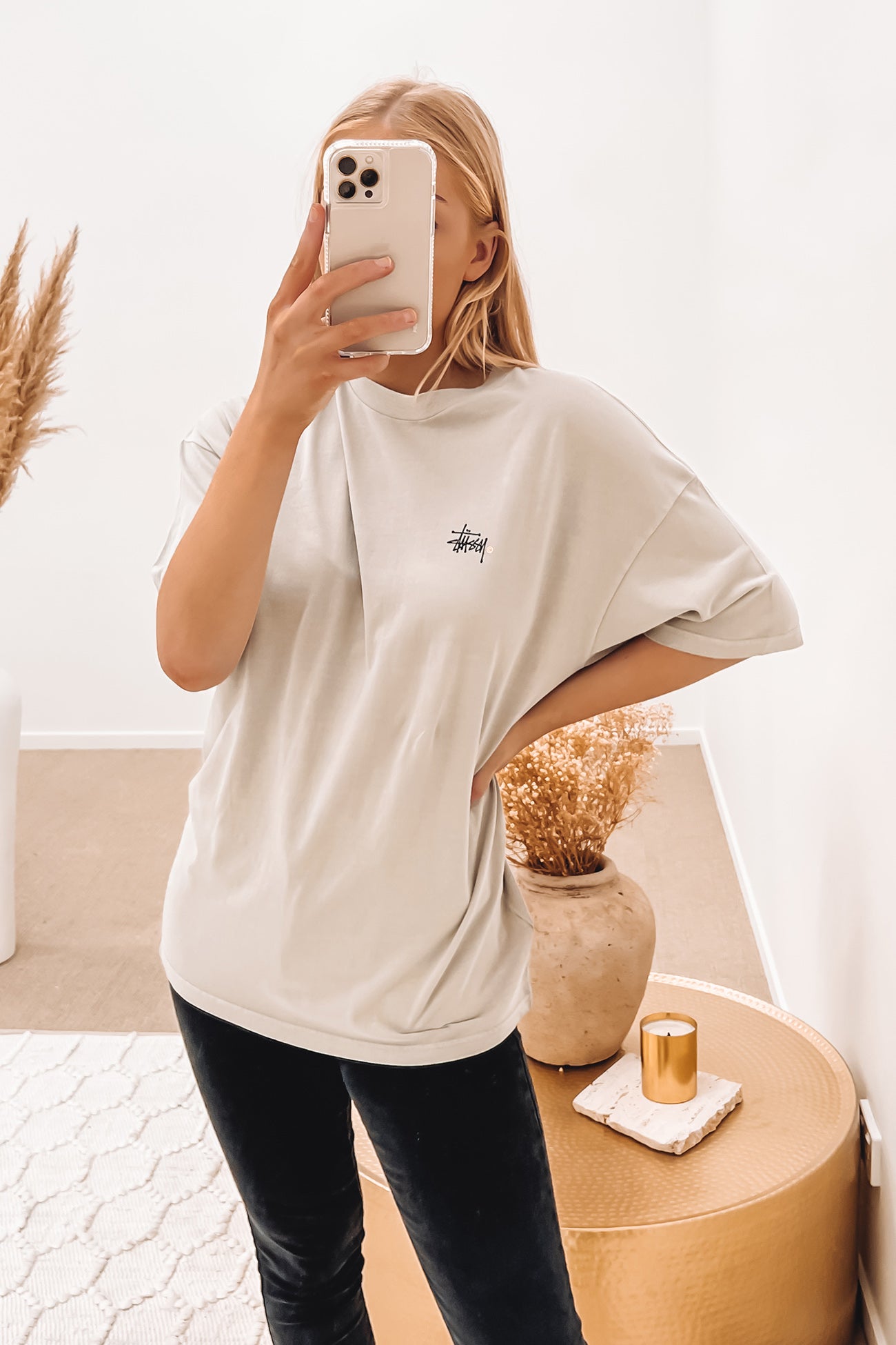 Graffiti Pigment Relaxed Tee White Sand