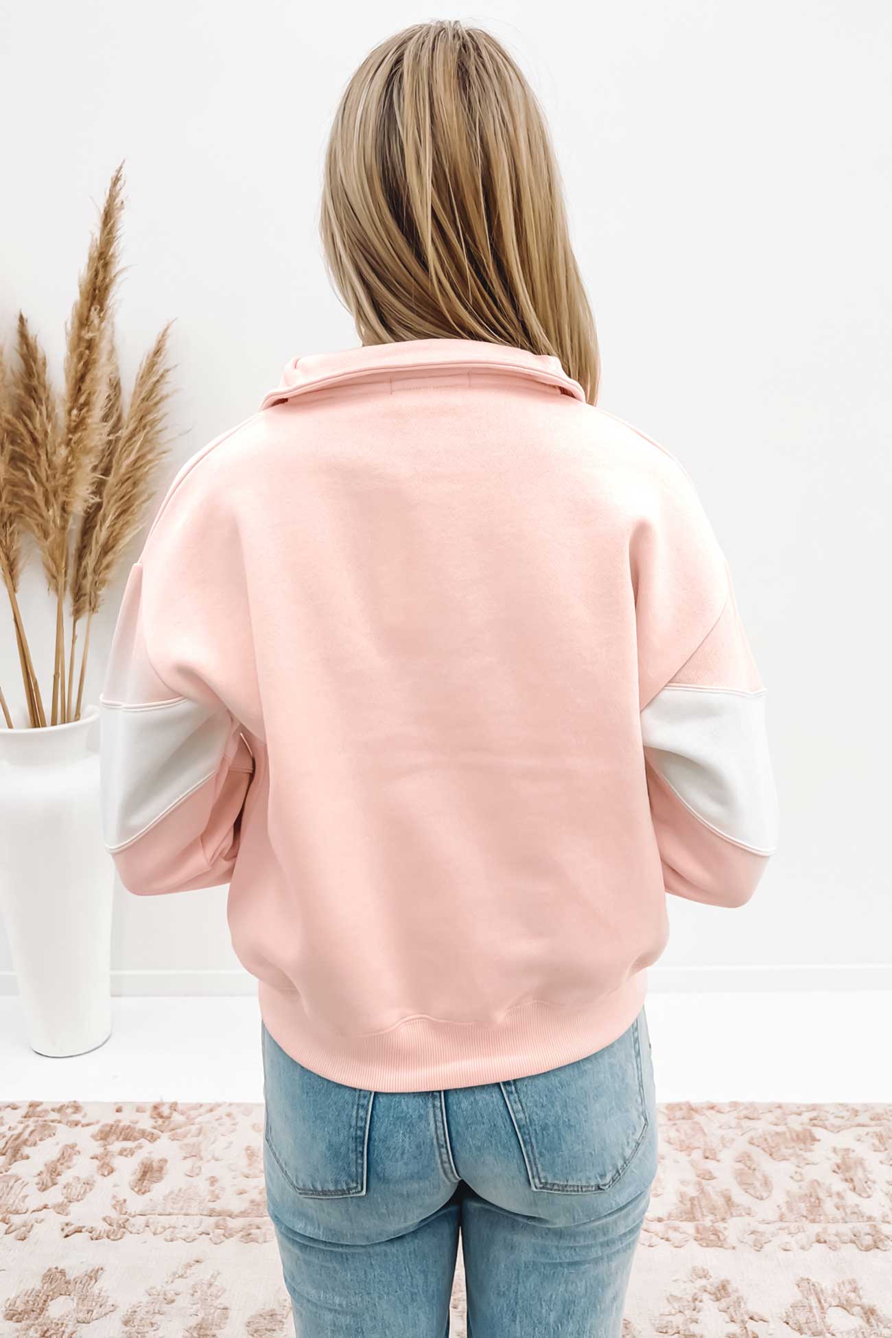 Heritage 1/4 Zip Pink