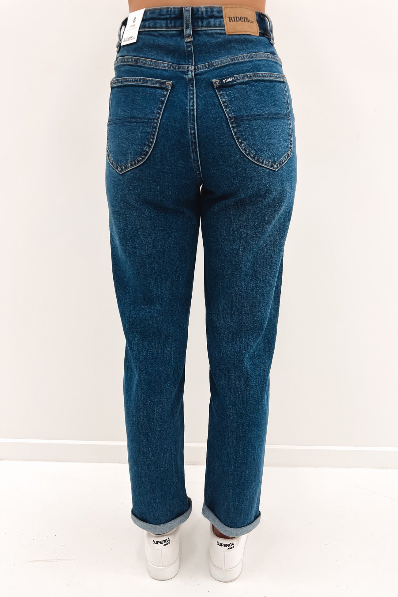 Hi Mom Jean Portrait Blue