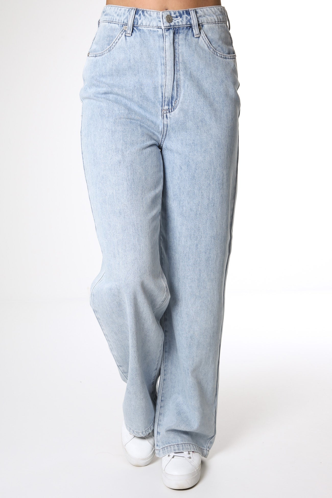 Hi Wide Leg Jean White Wash