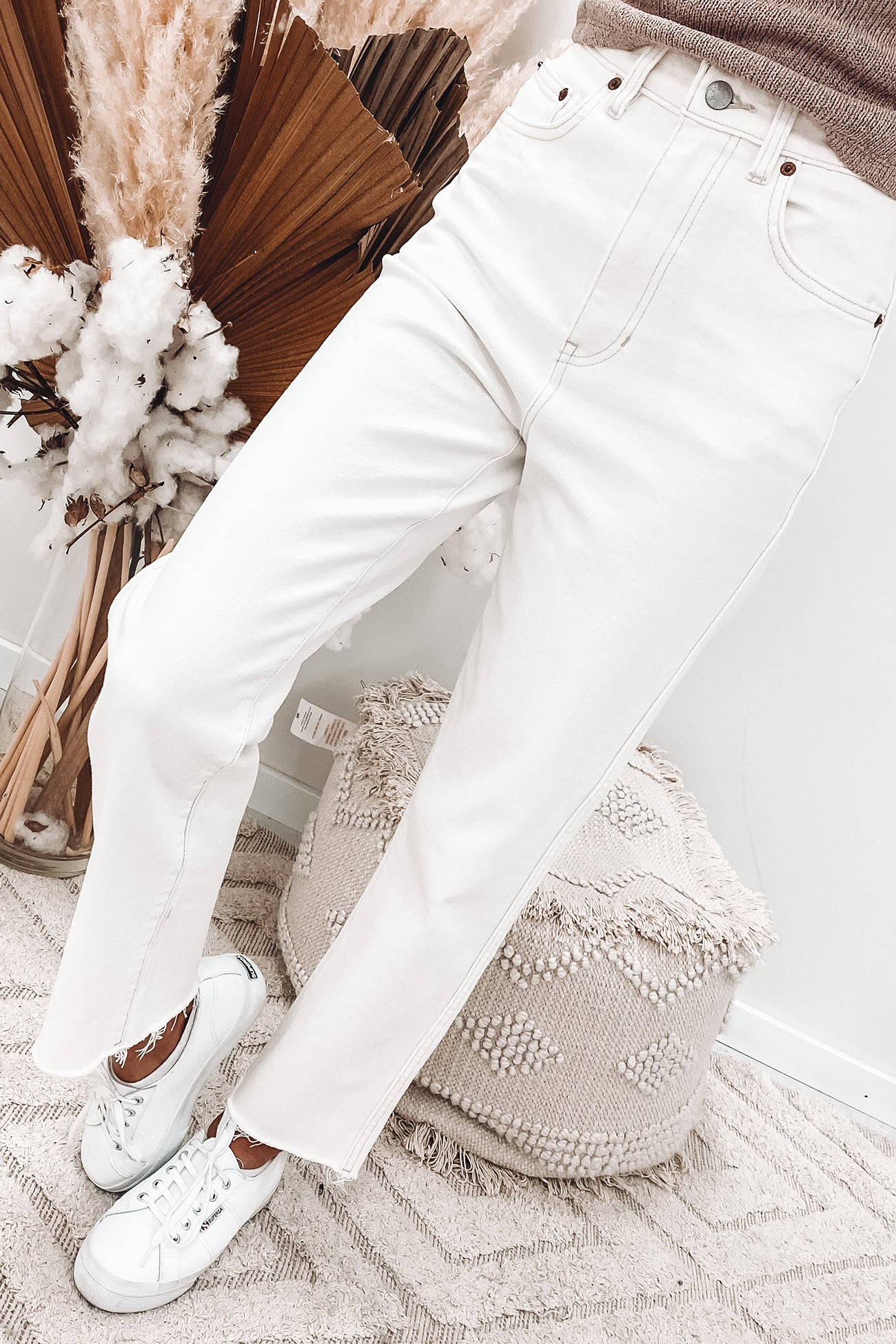 Hi-Straight Jean Ecru