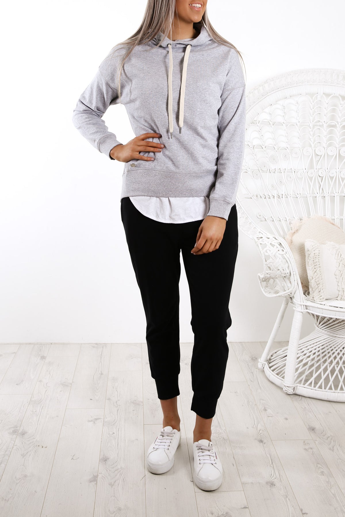 Jasmine Hoodie Grey Marle