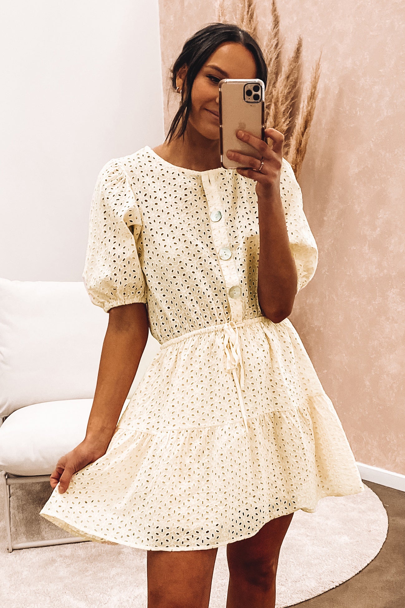 Jaxon Mini Dress Cream