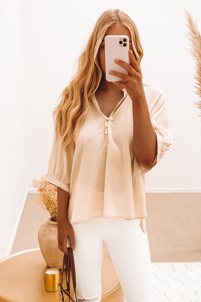 The Denim Stripe Jodie Top-AS