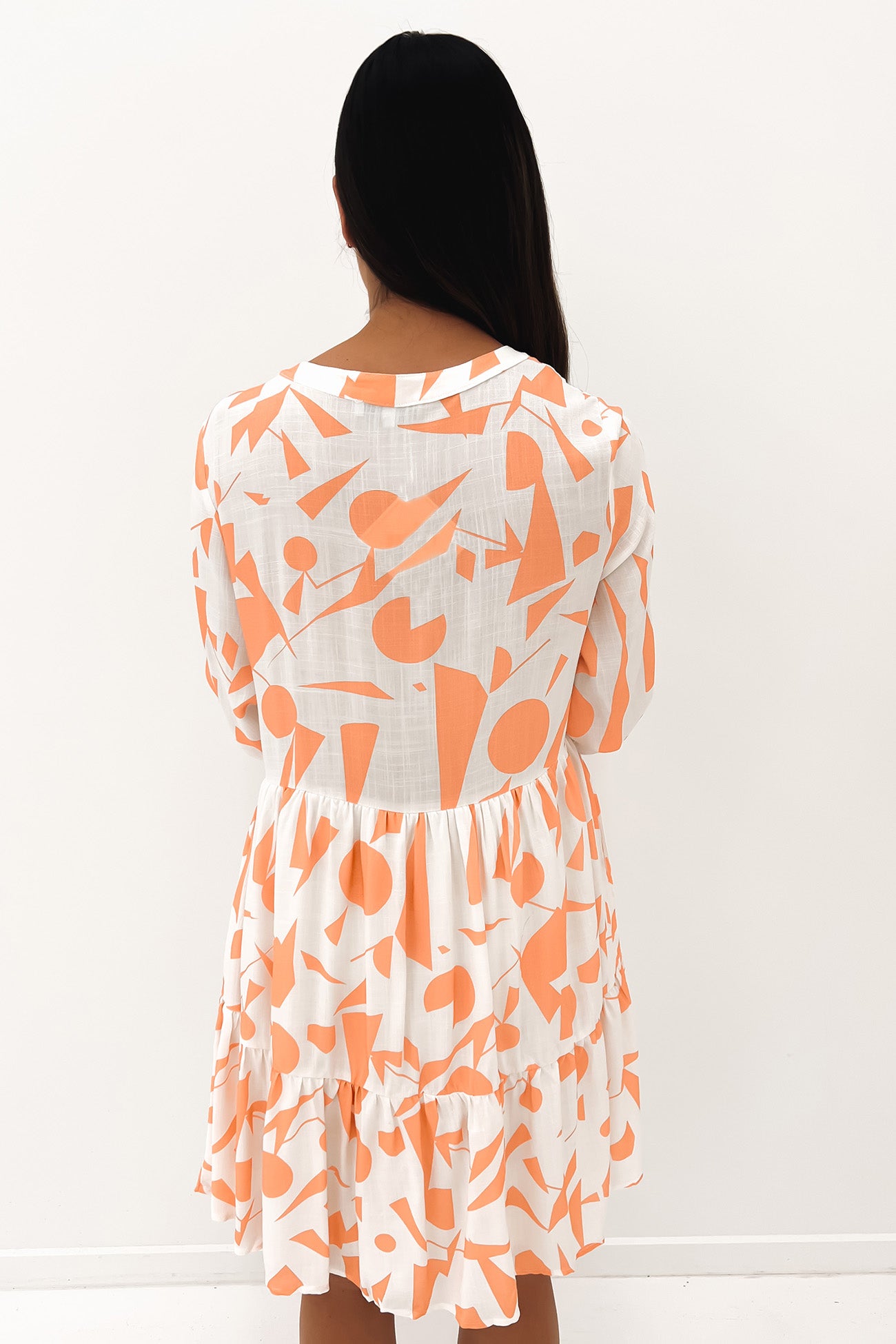 Jordie Mini Dress Orange White