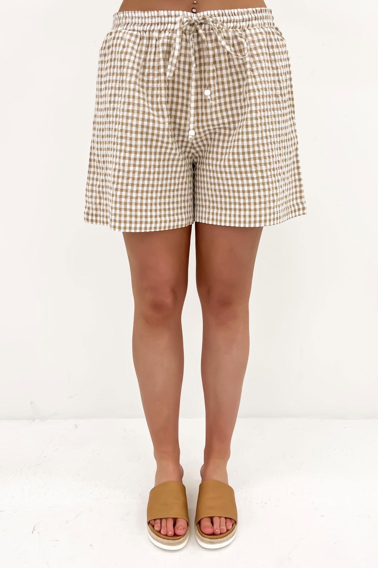 Jude Short Latte Gingham