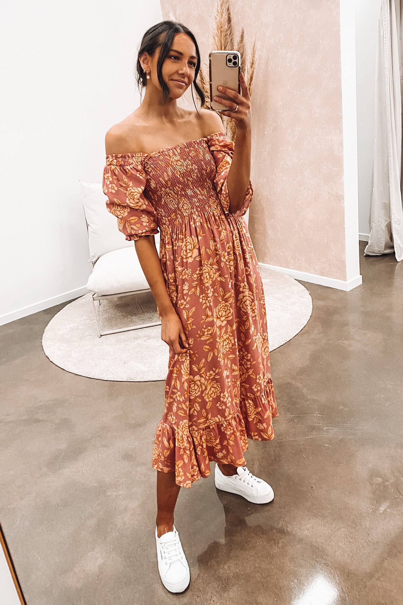 Julius Midi Dress Floral Rose
