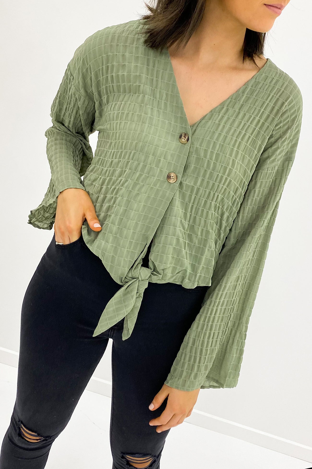 Just In Time Top Green