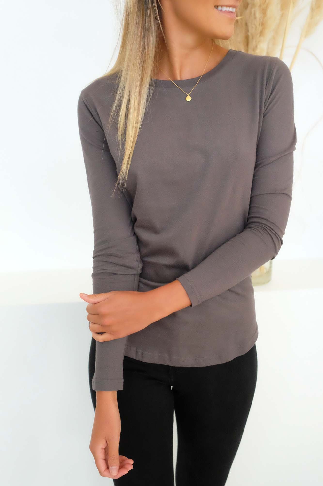 Kara Long Sleeve Tee Charcoal Silent Theory - Jean Jail