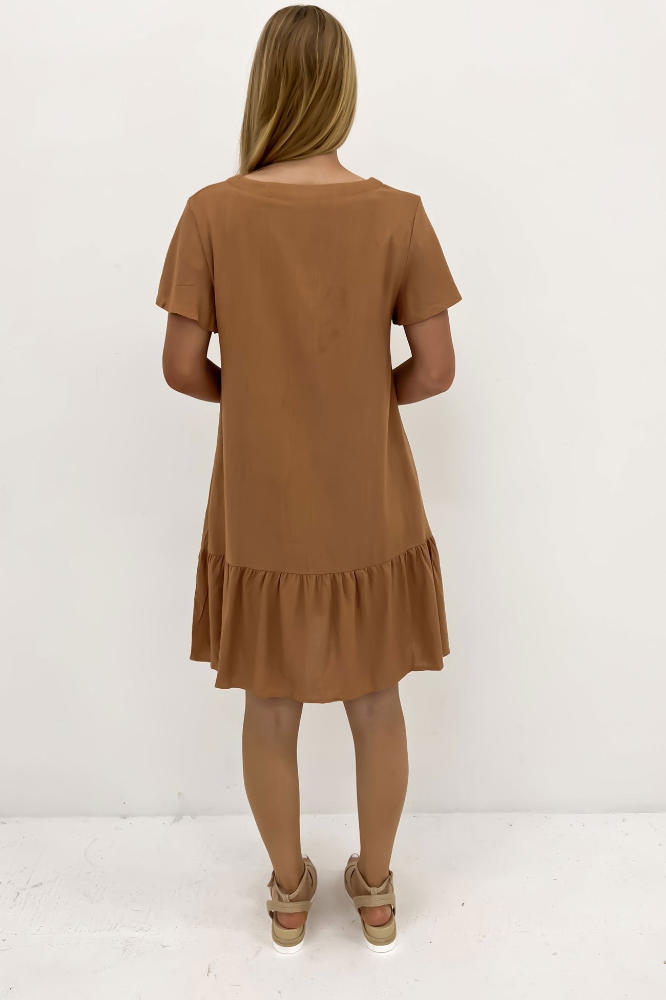 Kayla Mini Dress Tan