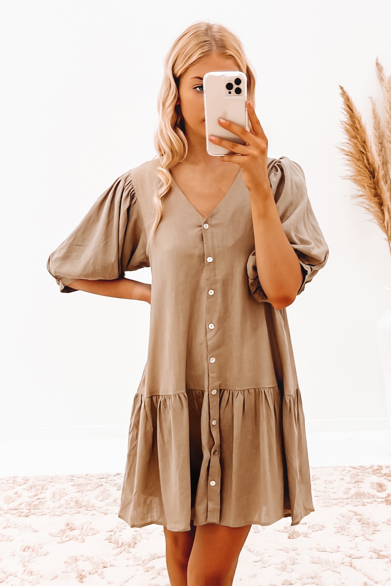 Kiara Mini Dress Brown