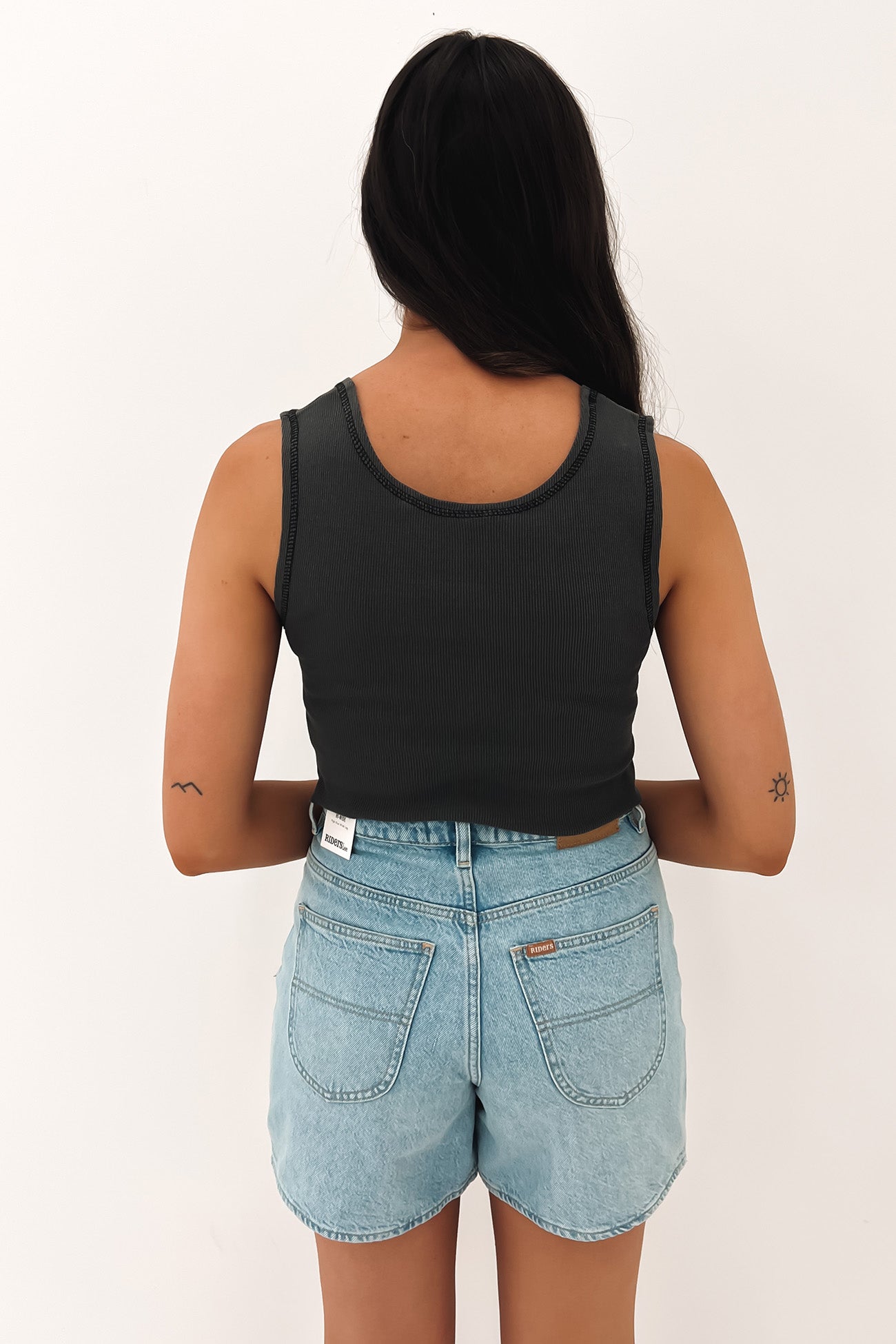 King Of Thrills Crop Rib Singlet Merch Black