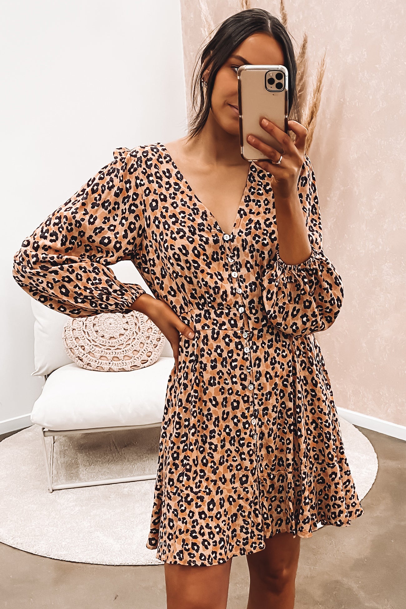Kohan Mini Dress Multi Leopard