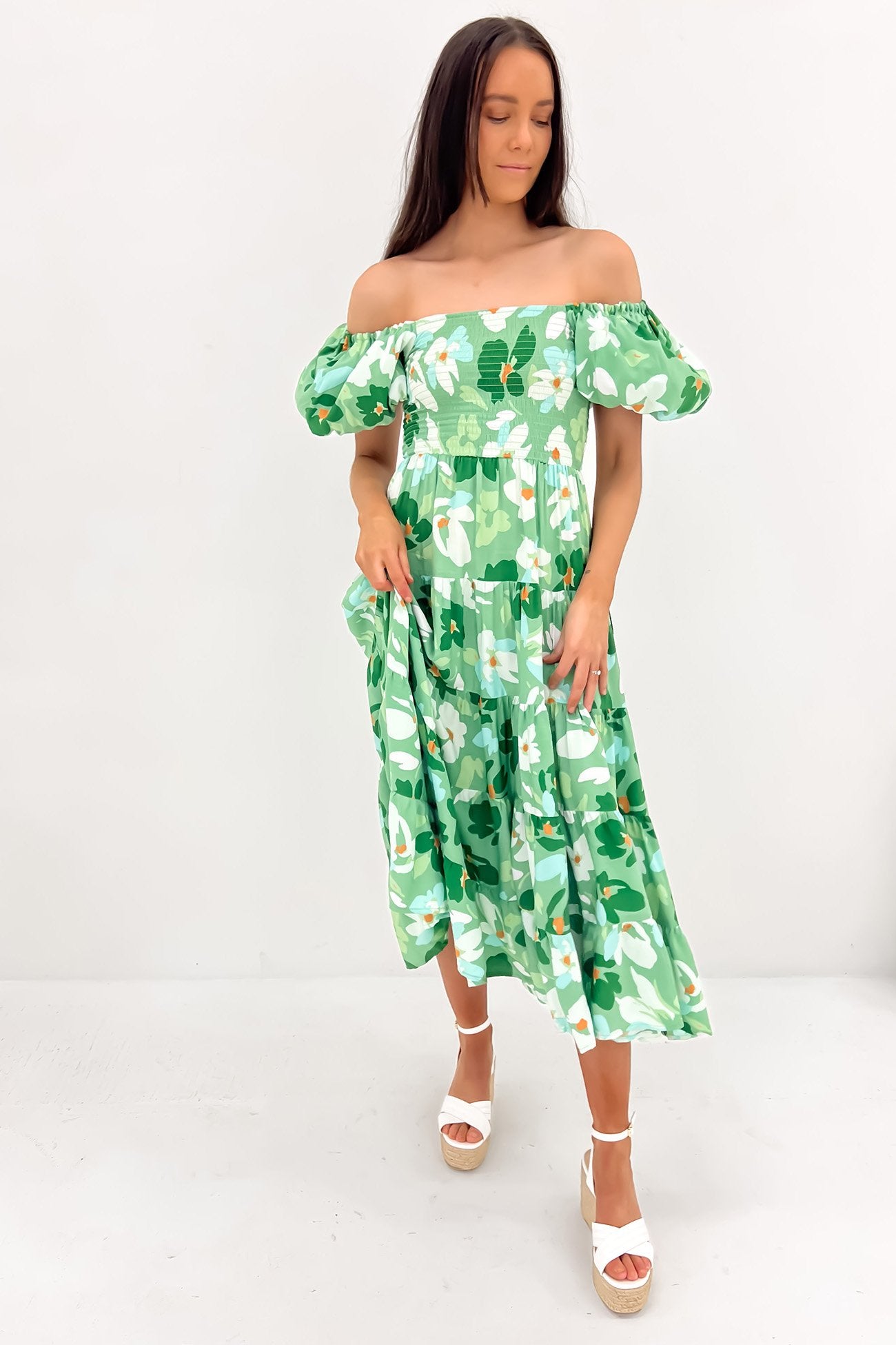 Laren Midi Dress Green