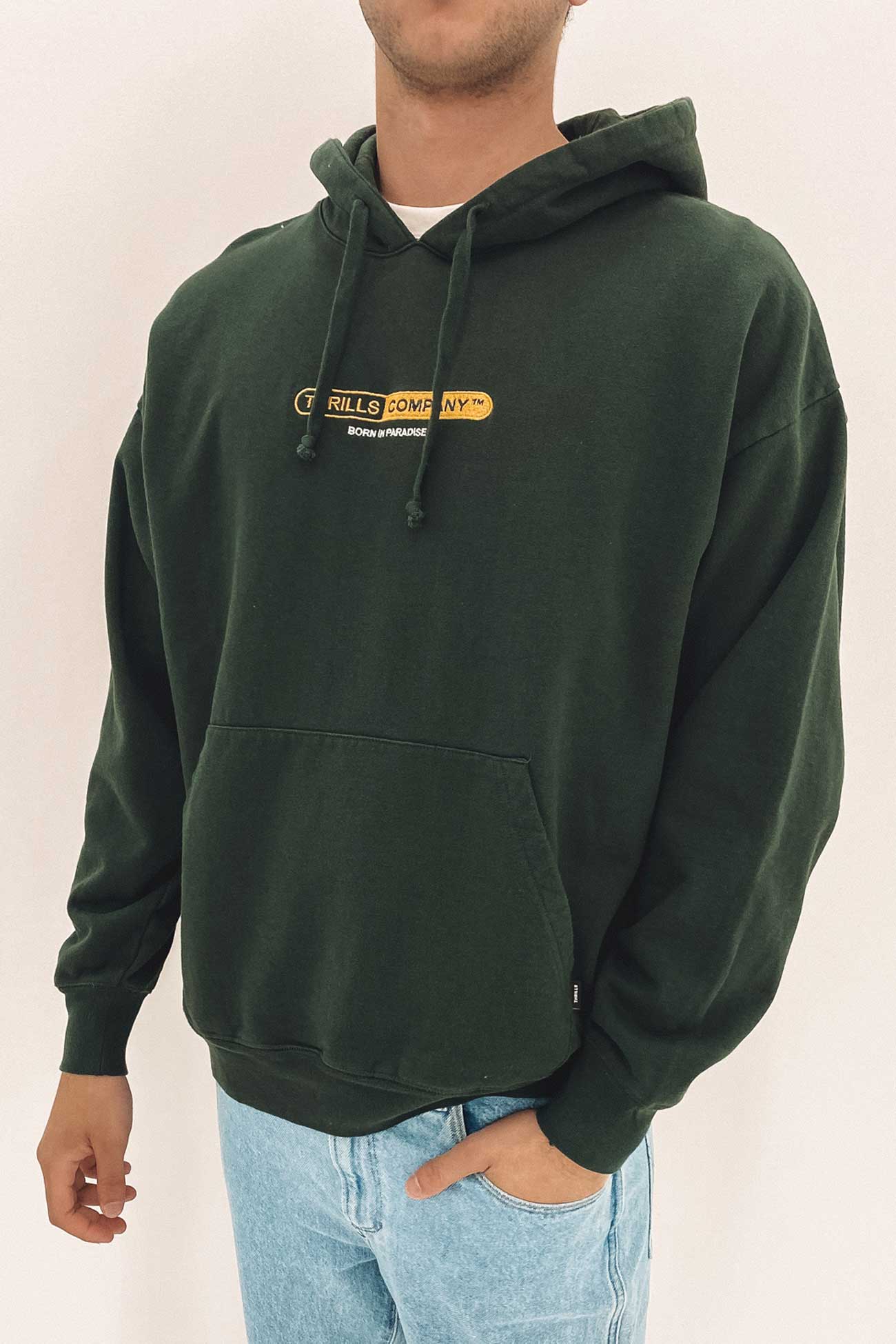 League Slouch Pull On Hood Deep Forest