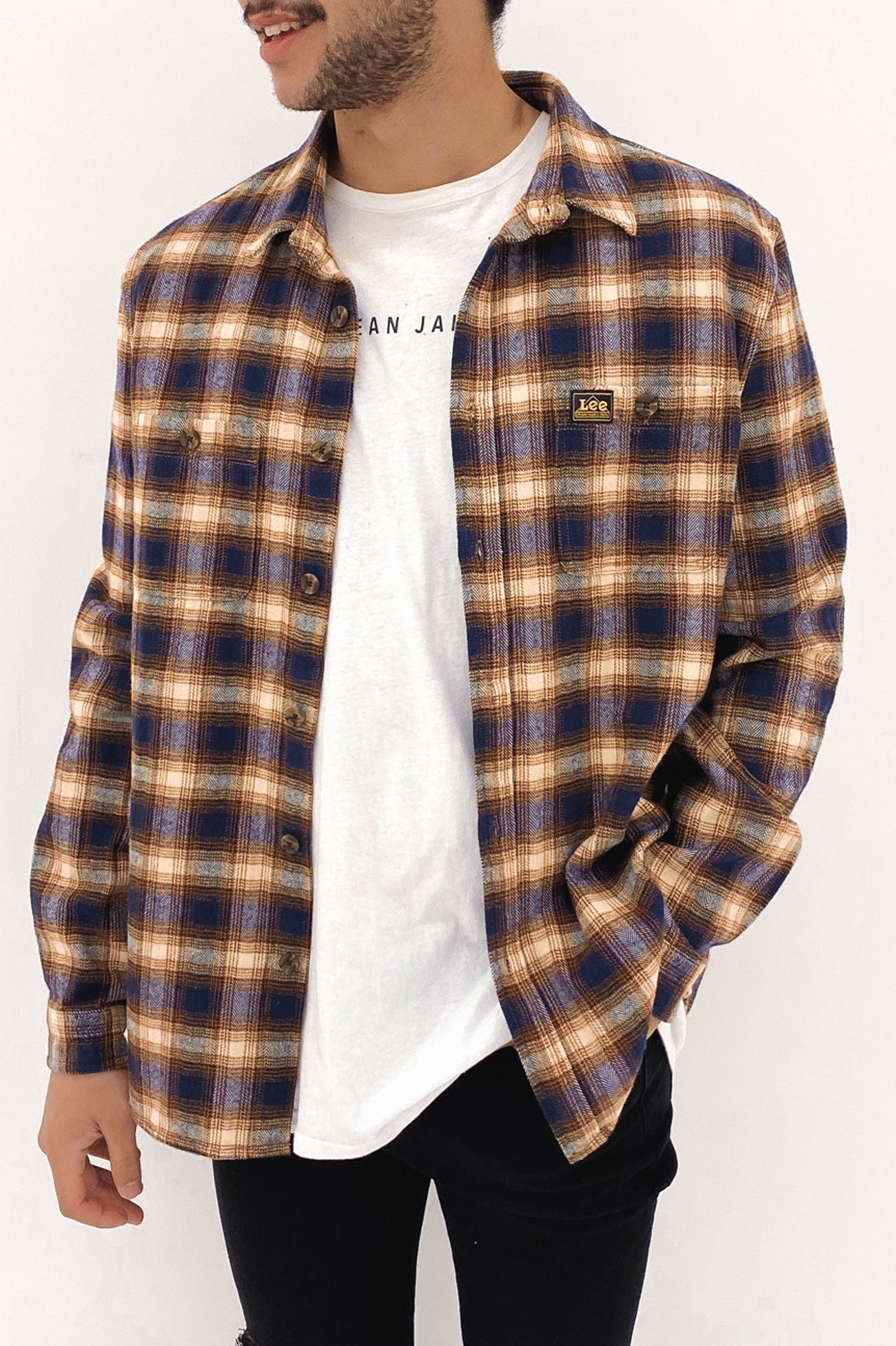 Lee Worker Shirt Purple Smoke
