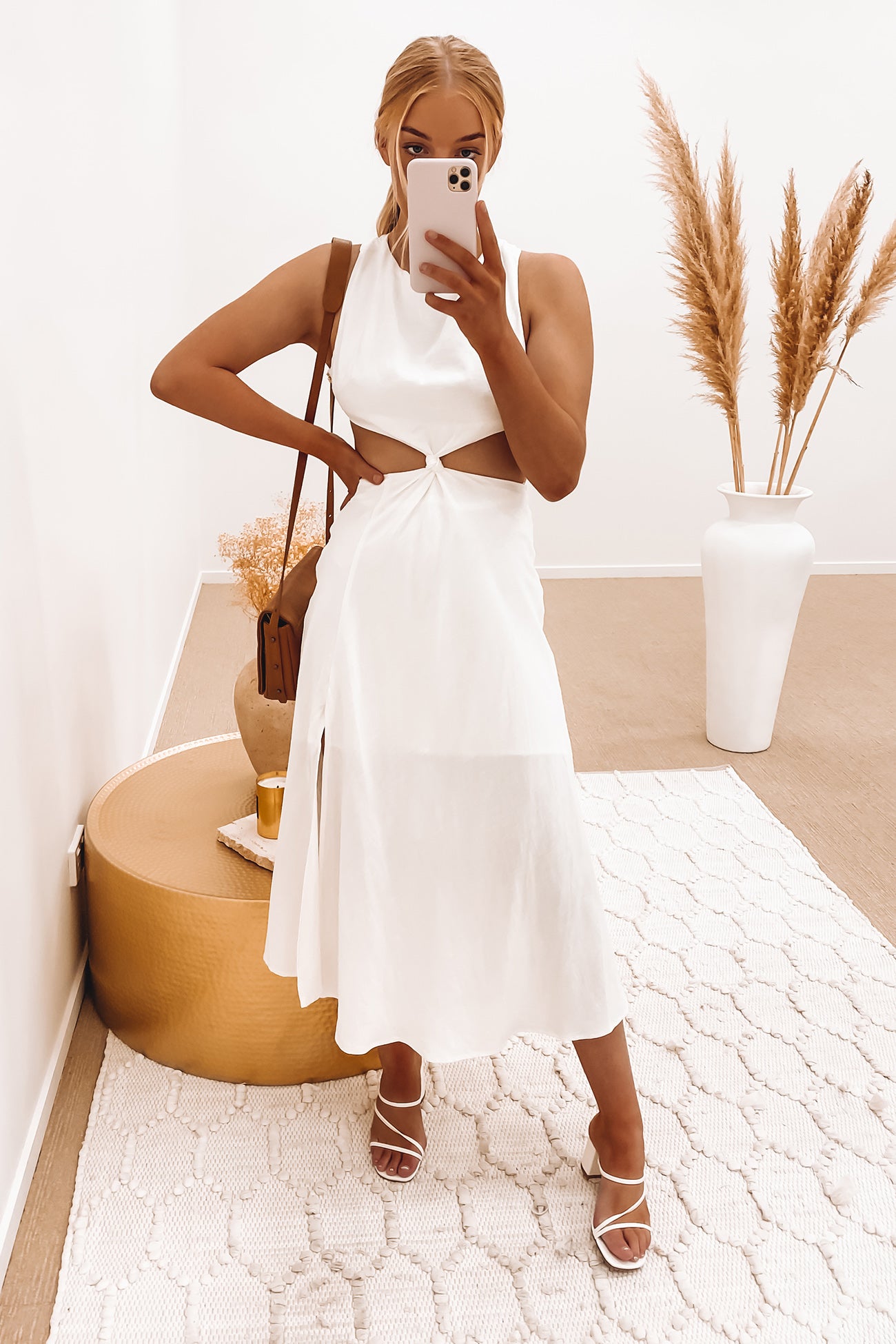 Lorena Midi Dress White