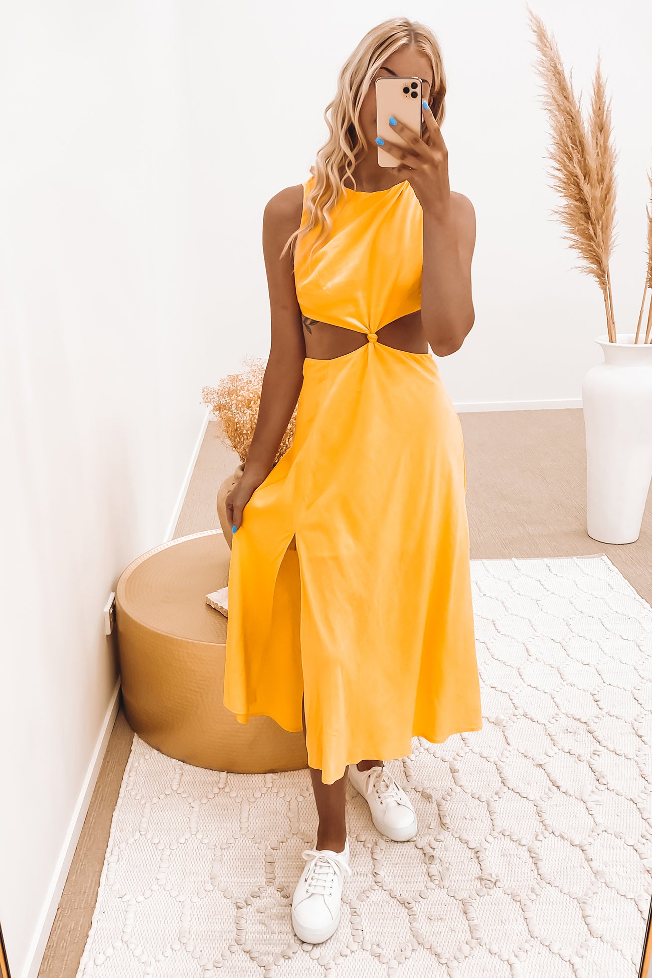 Lorena Midi Dress Yellow