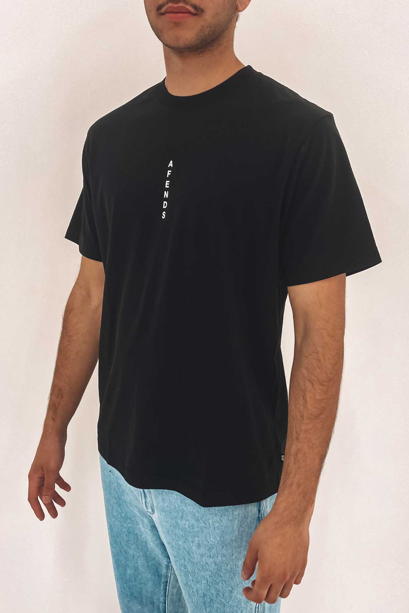 Machine Recycled Retro Fit Tee Black