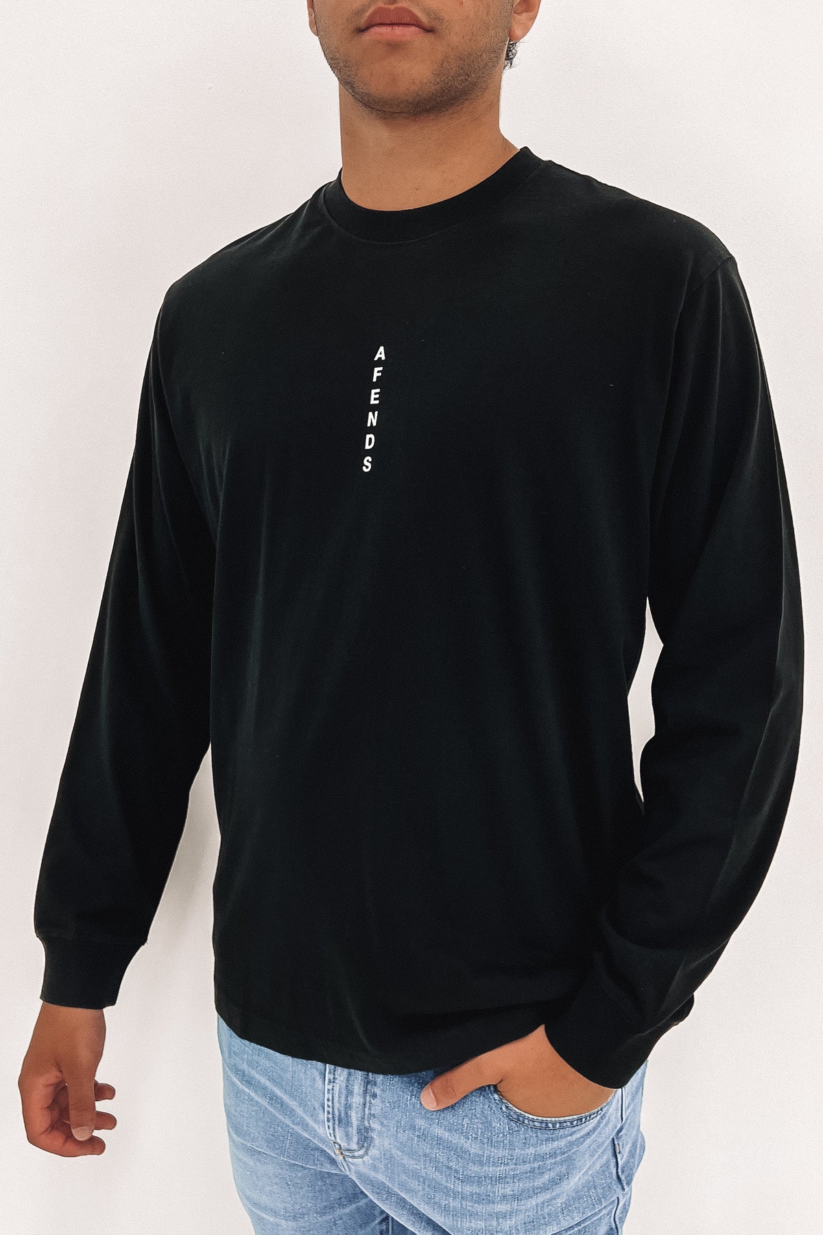 Machine Recycled Long Sleeve Tee Black
