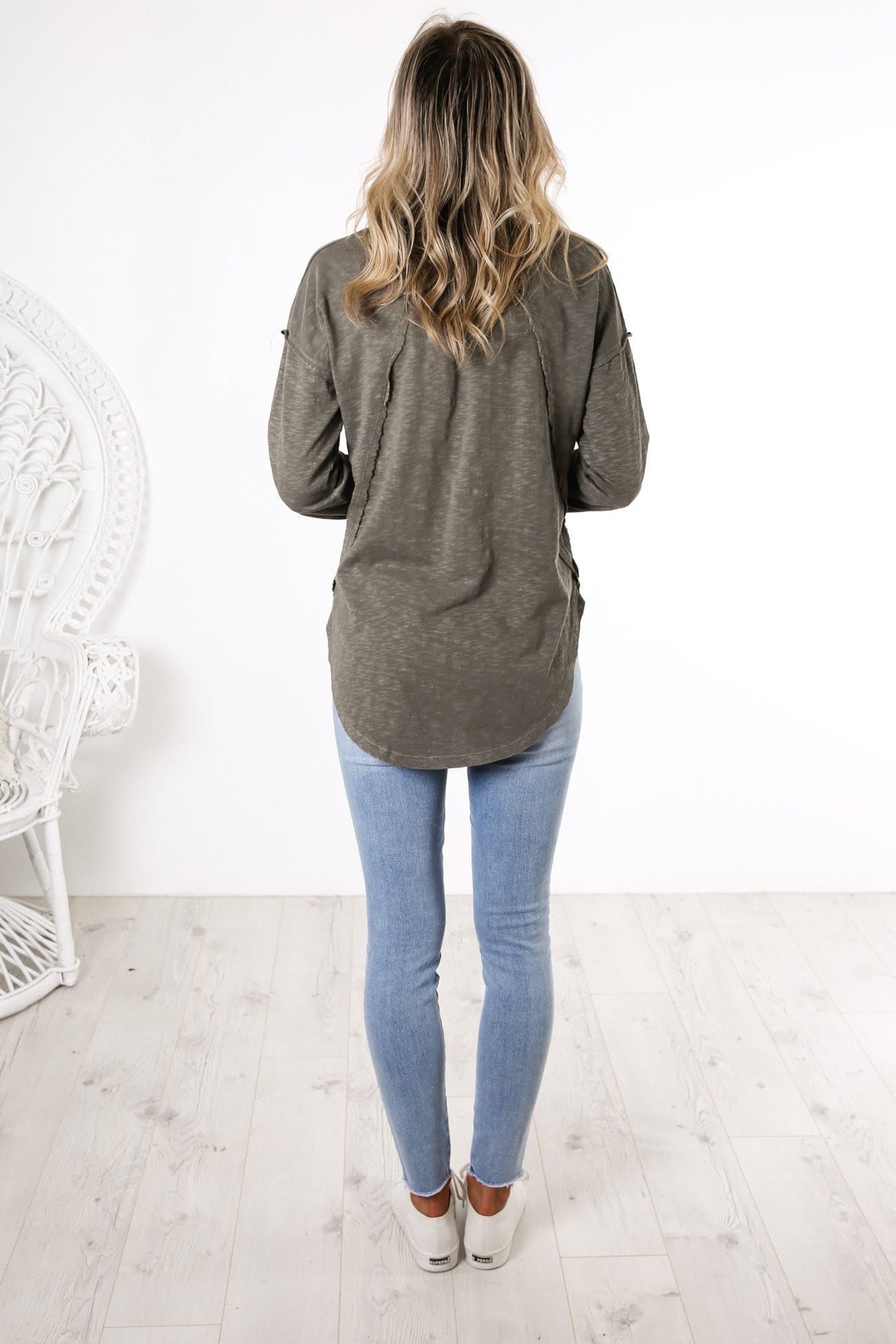 Mackenzie Long Sleeve Crew Khaki