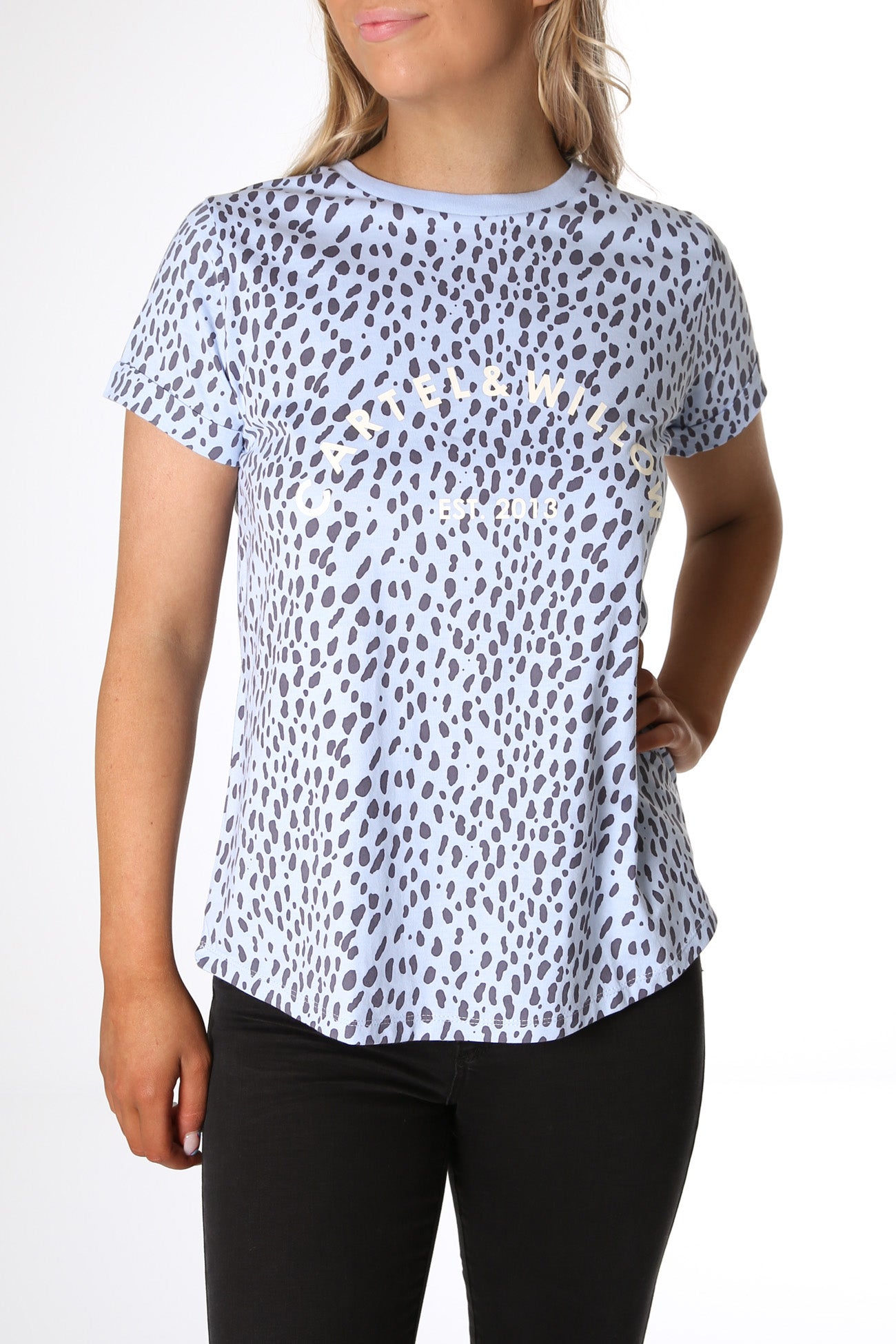 Marlo Tee Blue Leopard