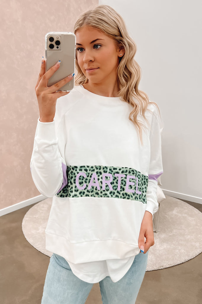 Cartel & Willow - Matilda Sweater - Sage Leopard