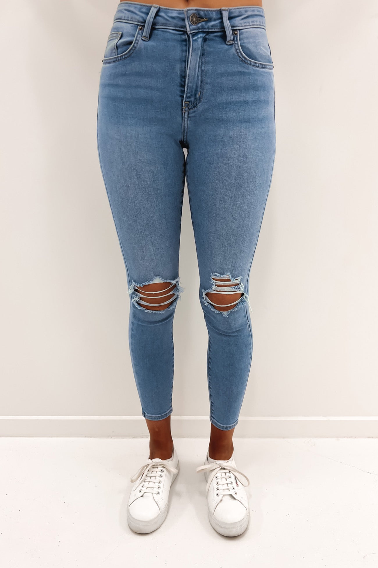 Mid Ankle Skimmer Jean Lunar Destroy