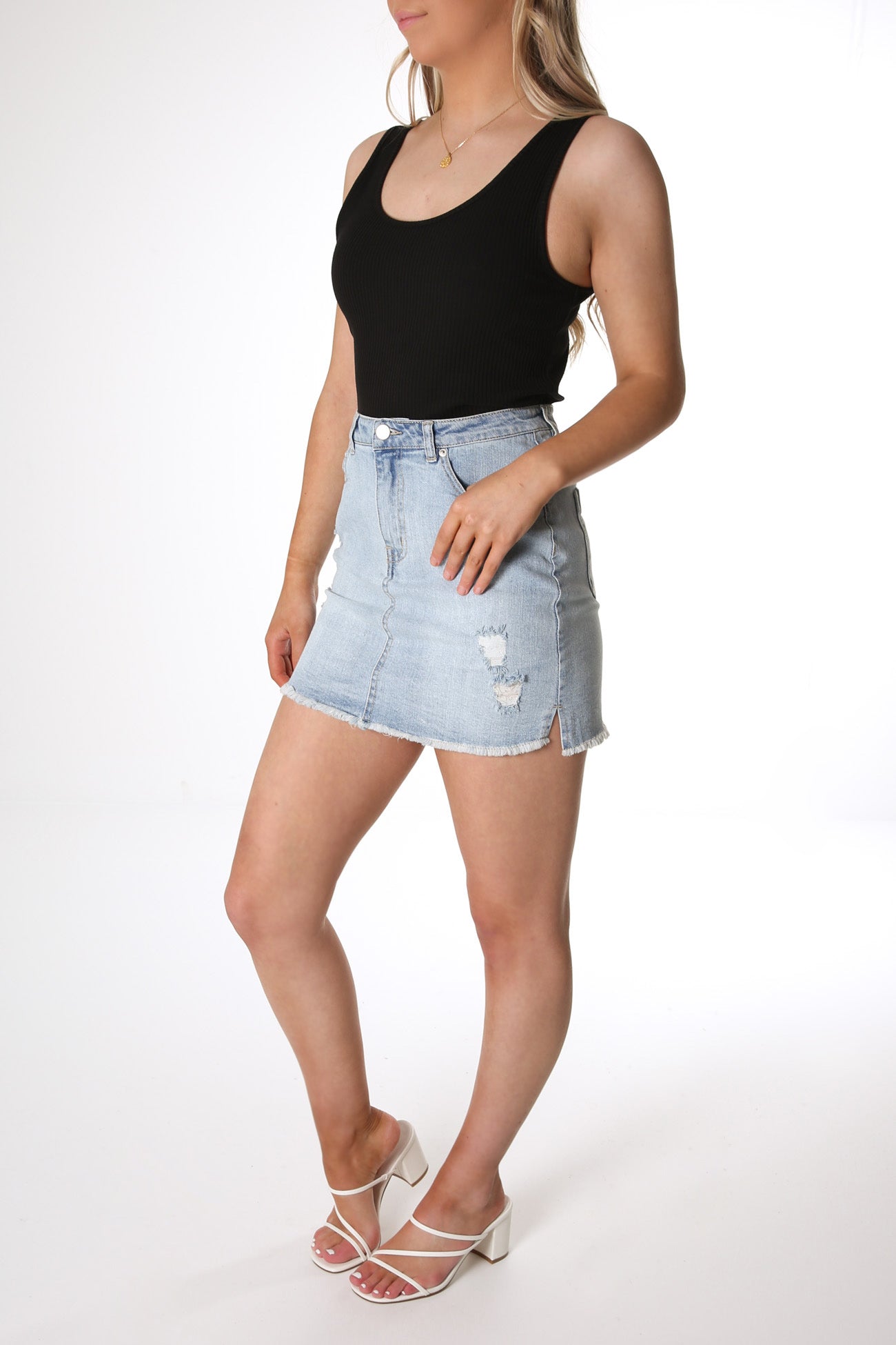 Mimi Rib Tank Black