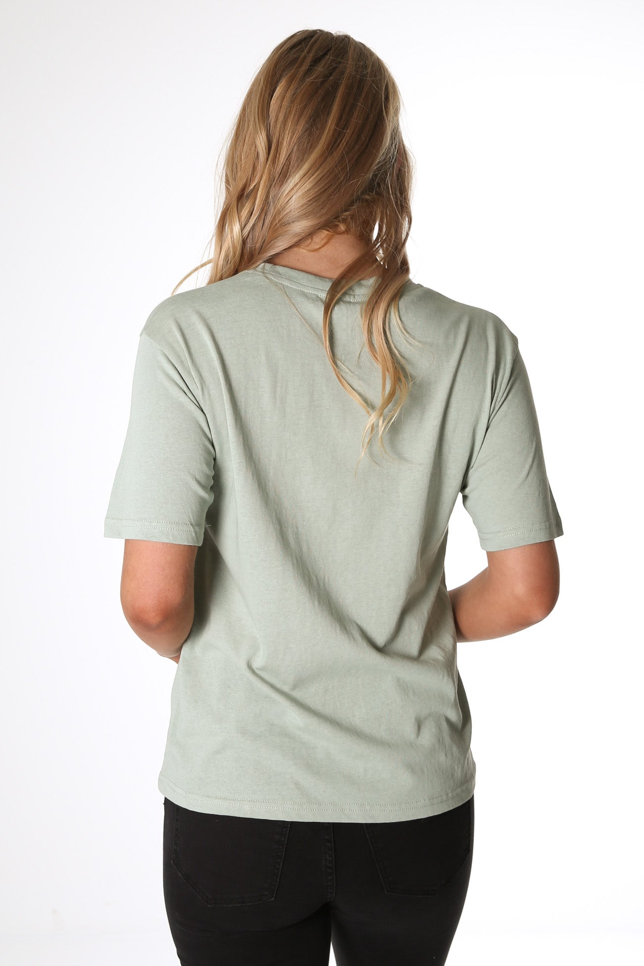 Mini Embroidered Tee Sage