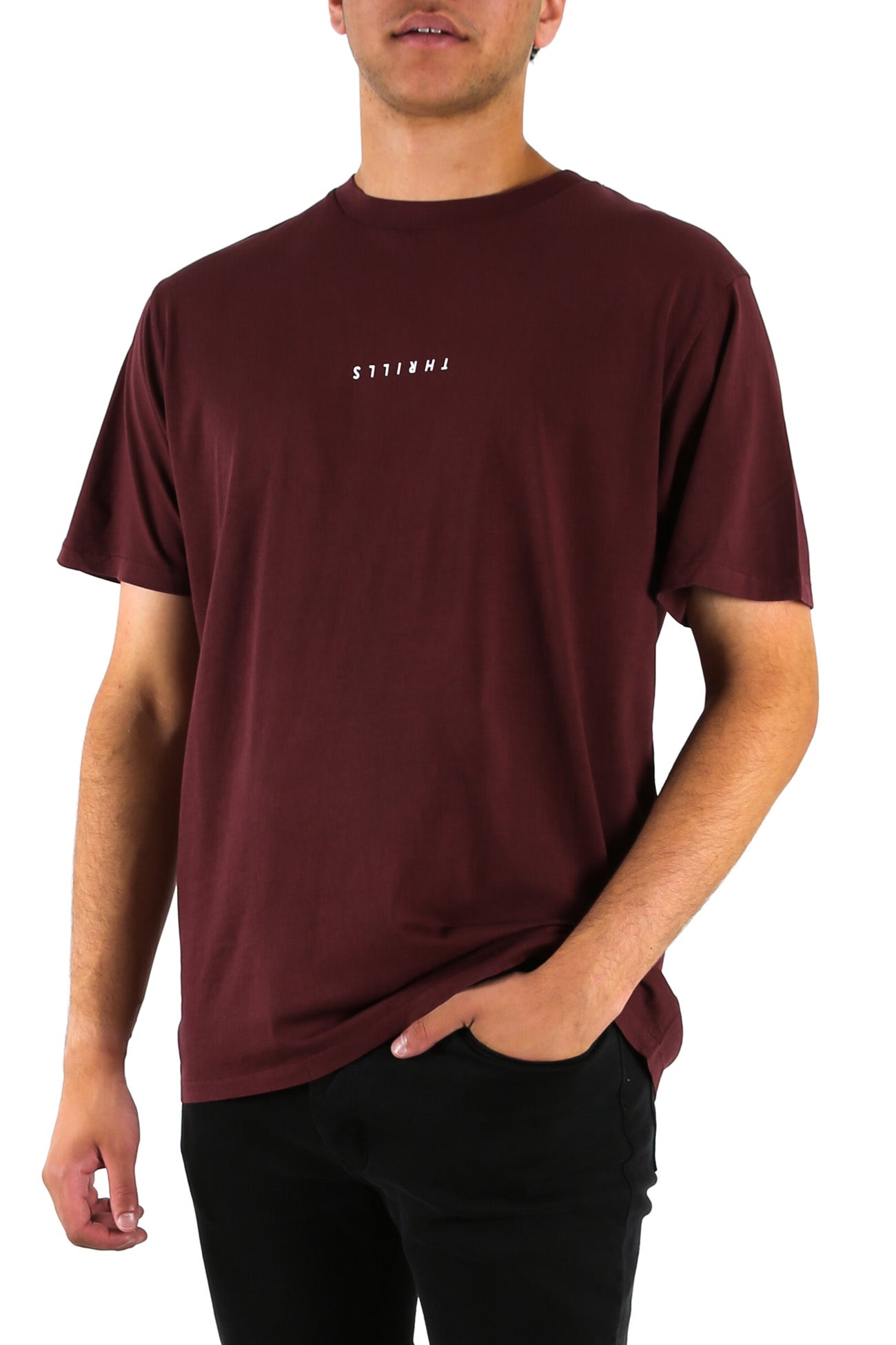 Minimal Thrills Merch Fit Tee Blood Red
