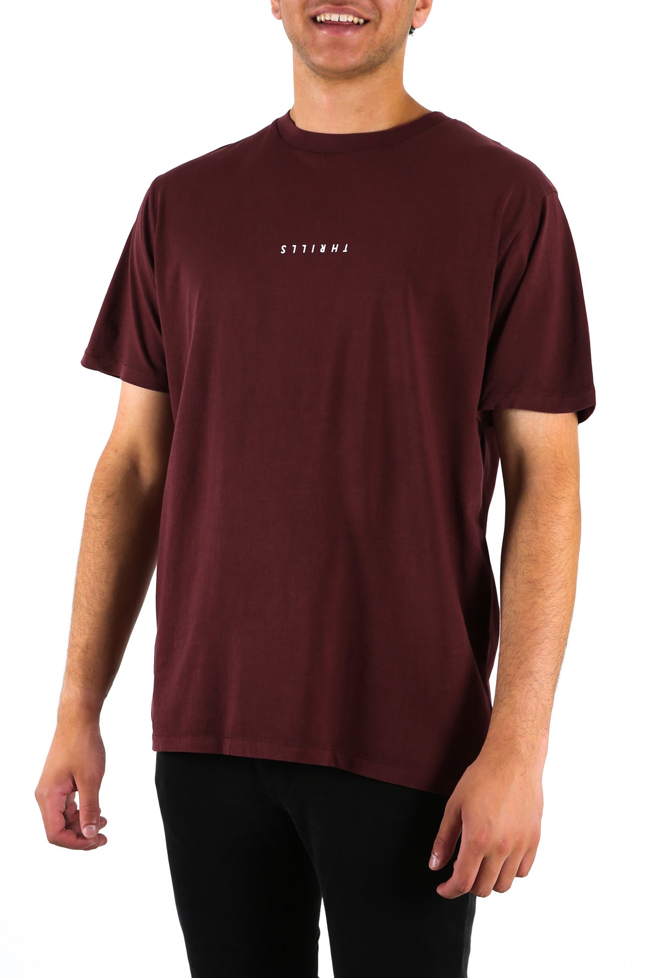 Minimal Thrills Merch Fit Tee Blood Red