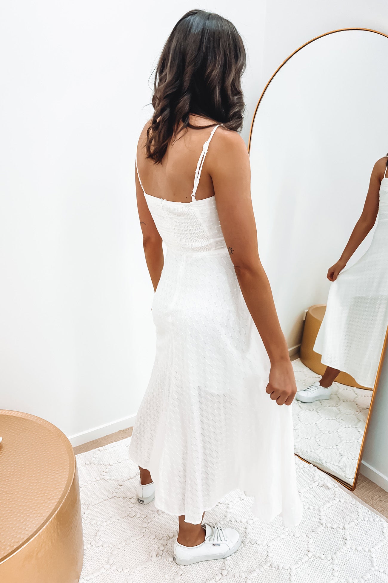 Mona Midi Dress White