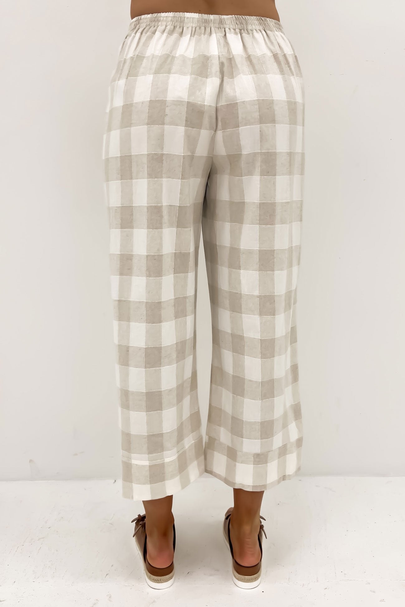 Nikola Pant Beige Check