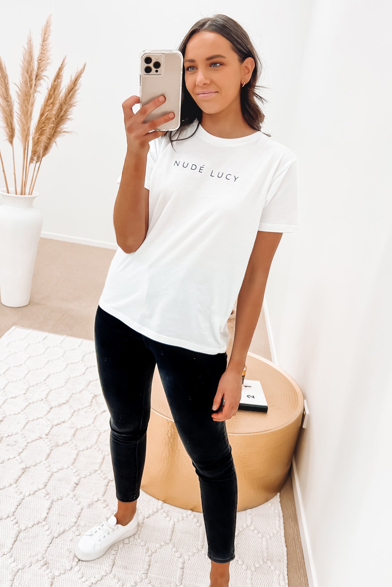 Nude Lucy Organic Slogan Tee White