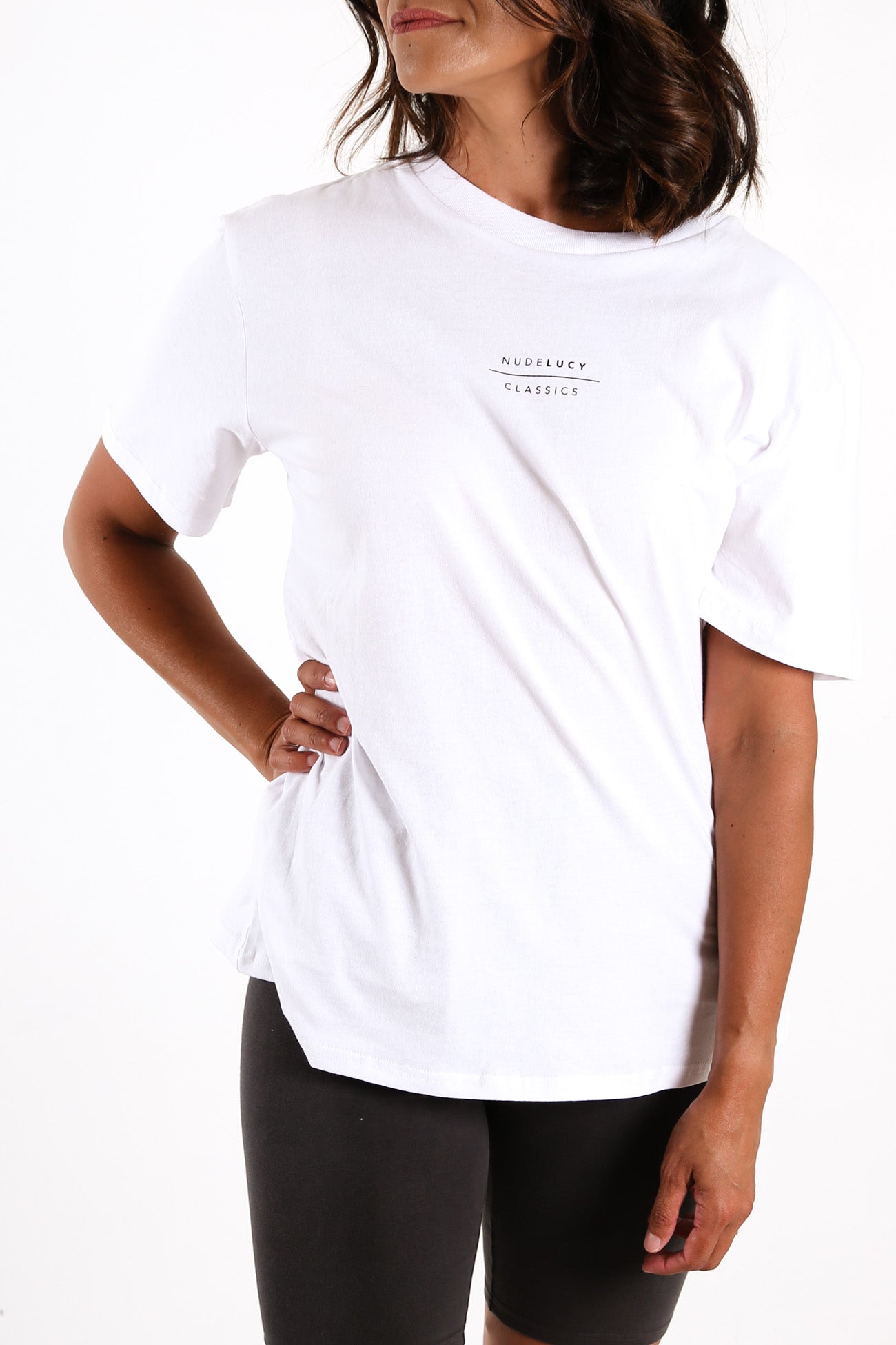 Nude Classics Slogan BF Tee White