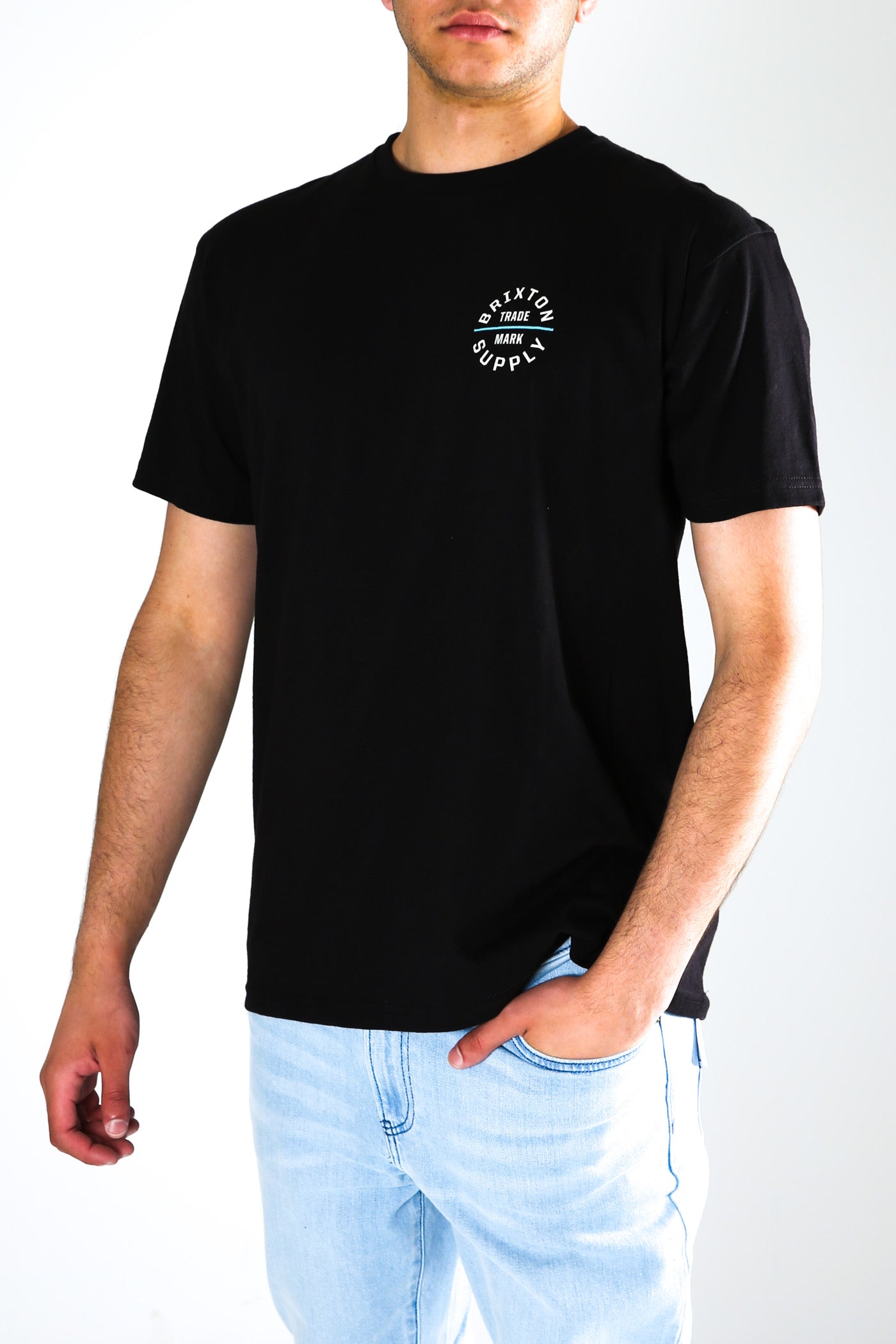 Oath V Short Sleeve Standard Tee Black Cream