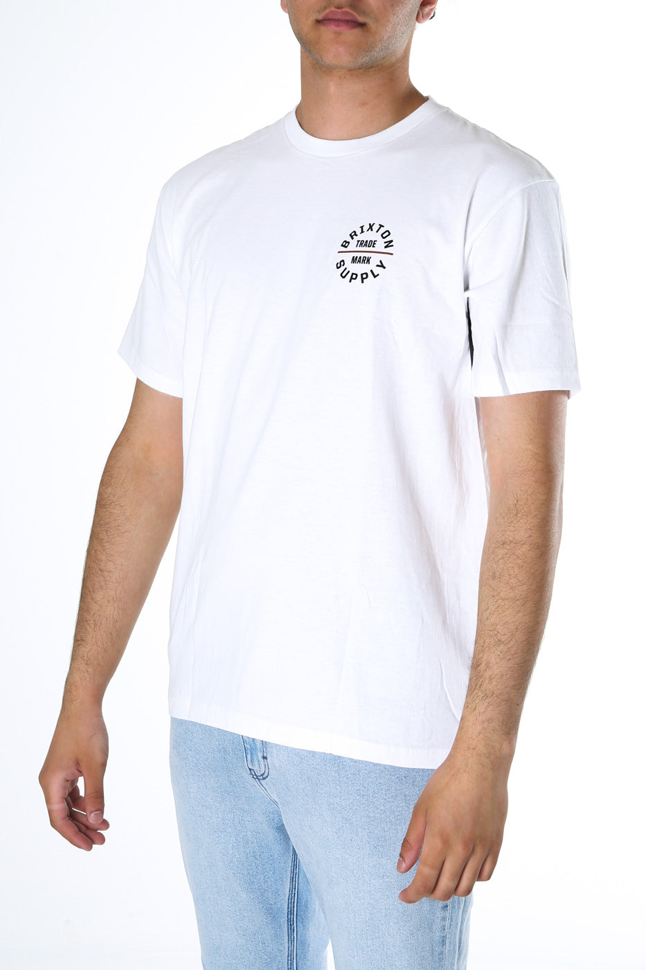 Oath V Short Sleeve Standard Tee White Black