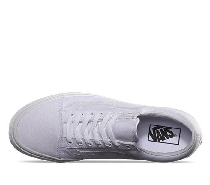 Old Skool True White Vans - Jean Jail