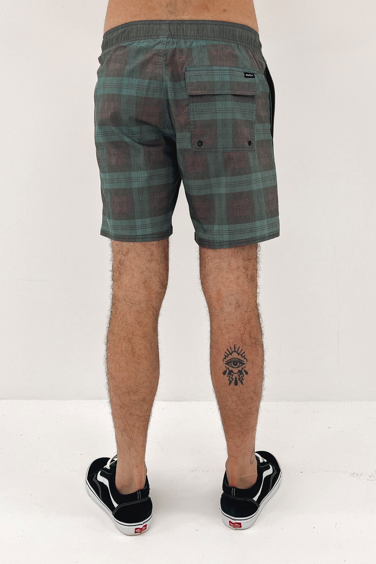 Opposites Elastic Short Print Teal