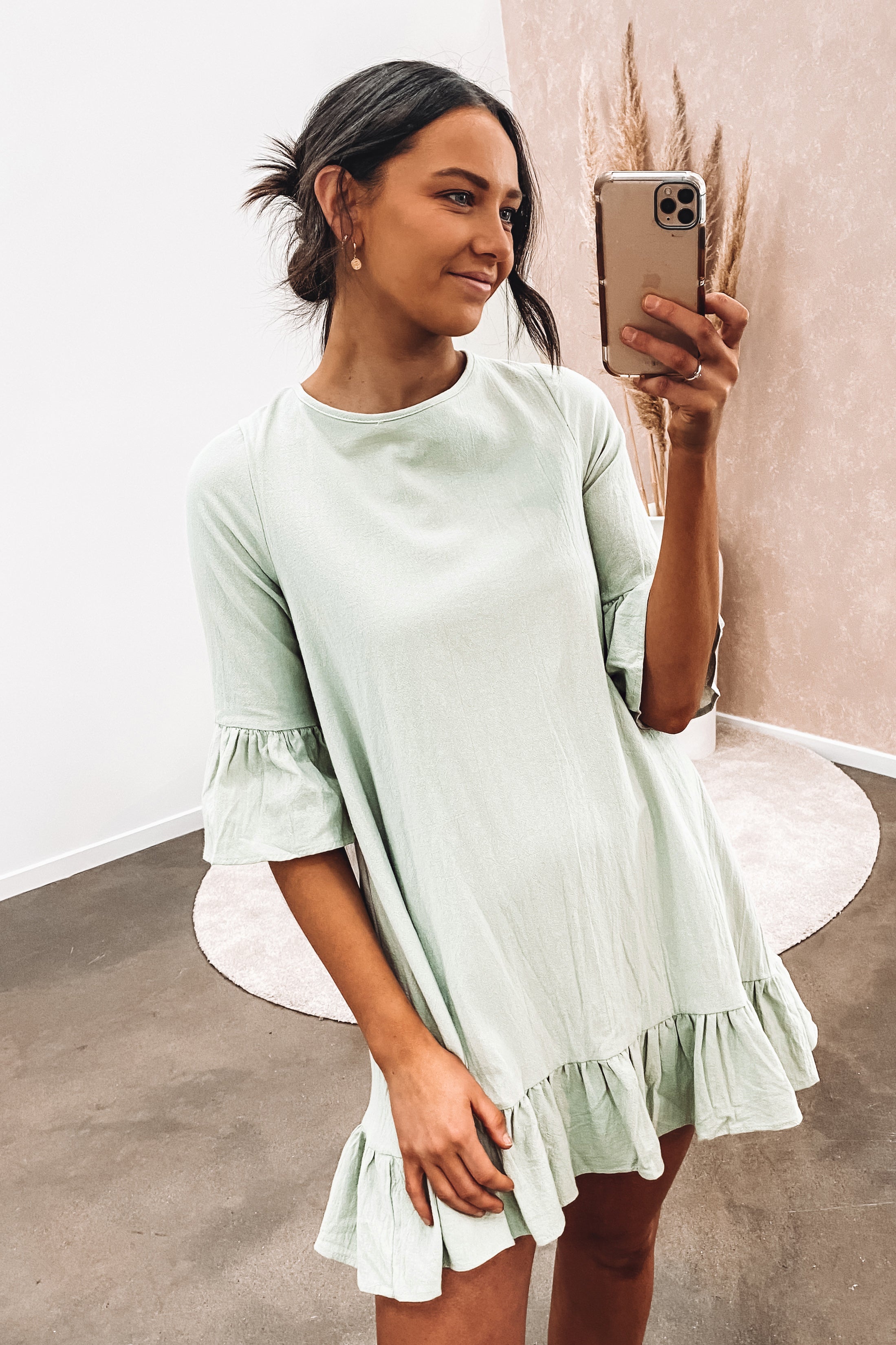 Oscar Mini Dress Sage