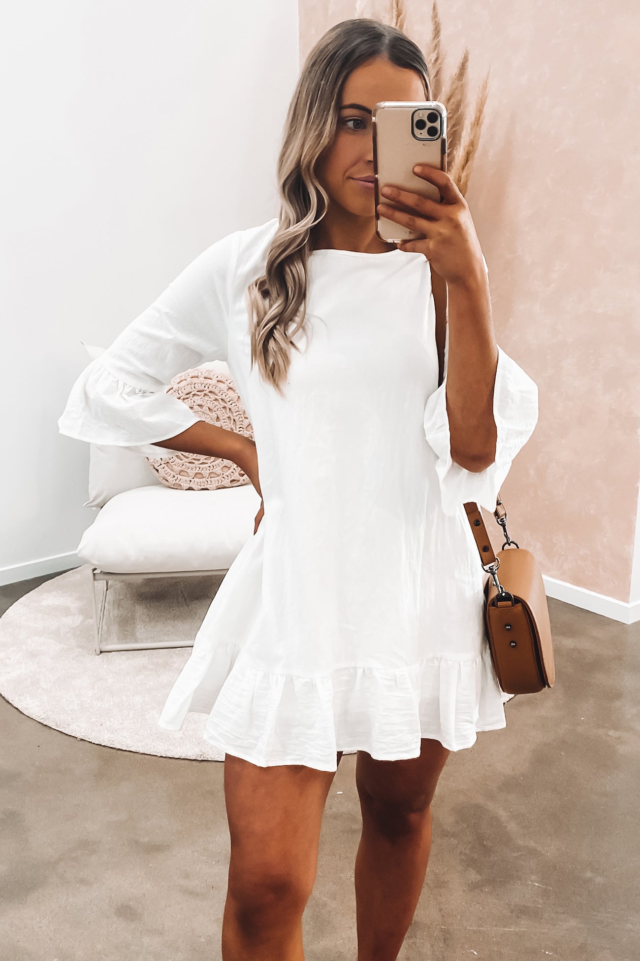 Oscar Mini Dress White