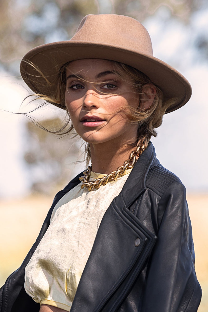 Oslo Felt Fedora Golden Sand