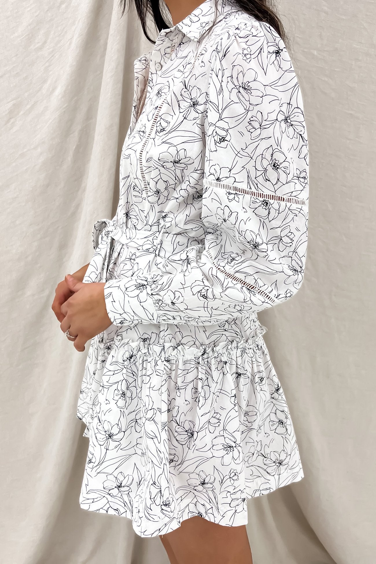 Osprey Mini Dress White Black