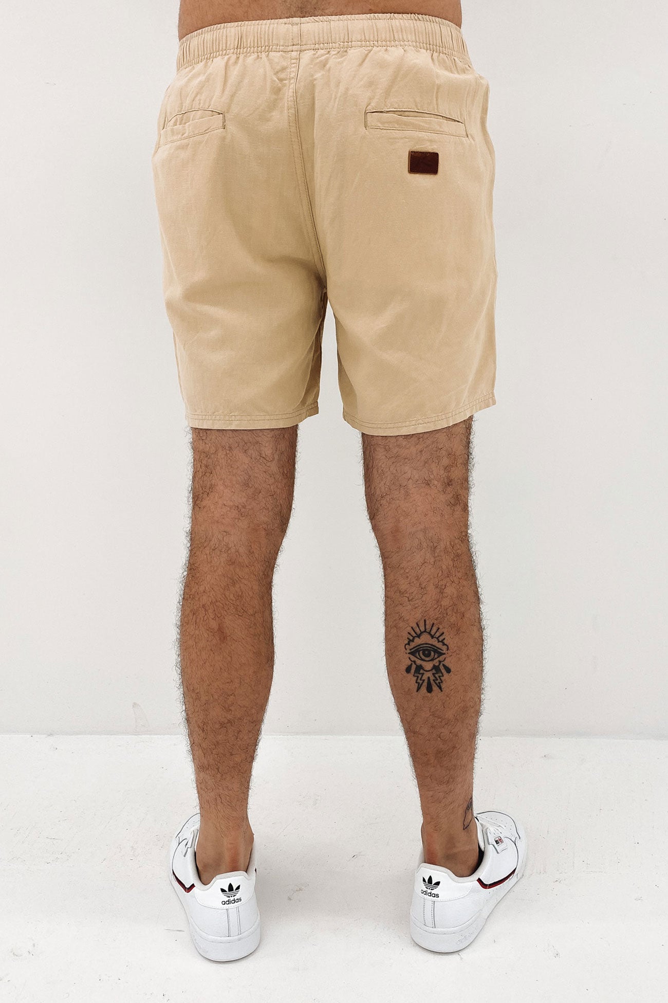 Overtone Linen Elastic Short Light Fennel