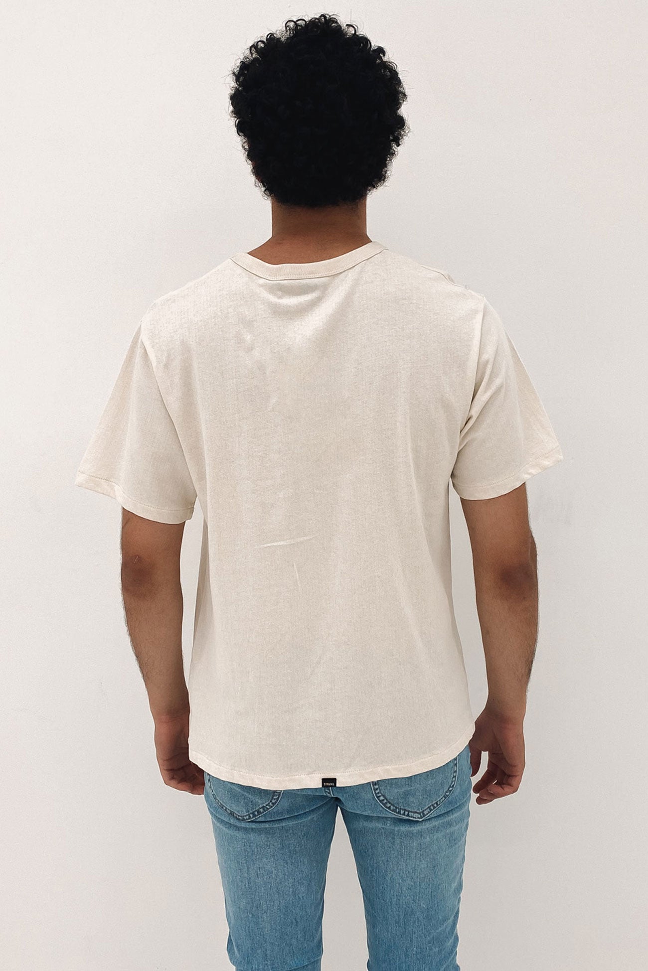 Palm Oval Embro Merch Fit Tee Heritage White