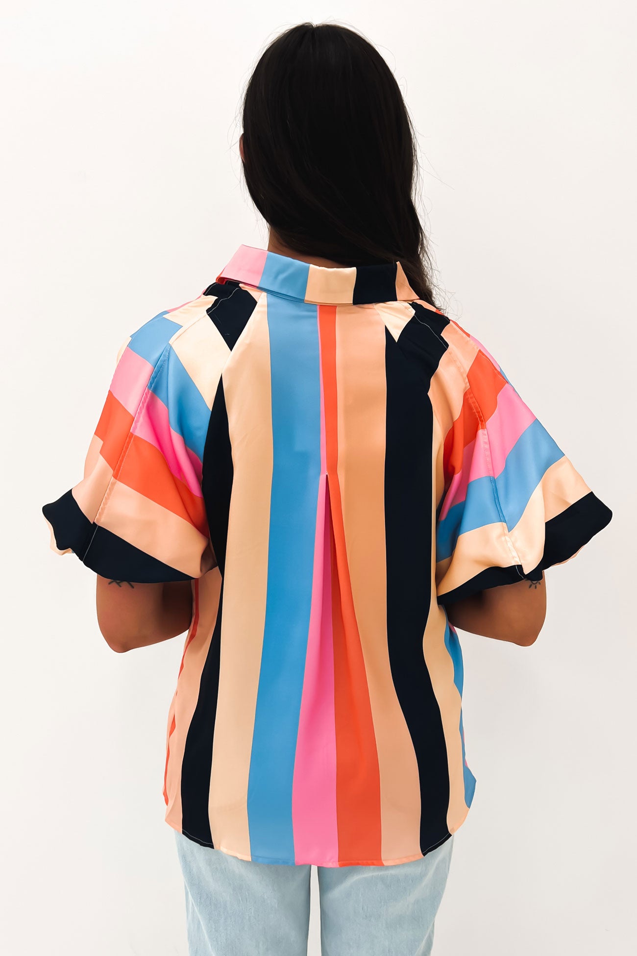 Pamela Shirt Licorice Stripe