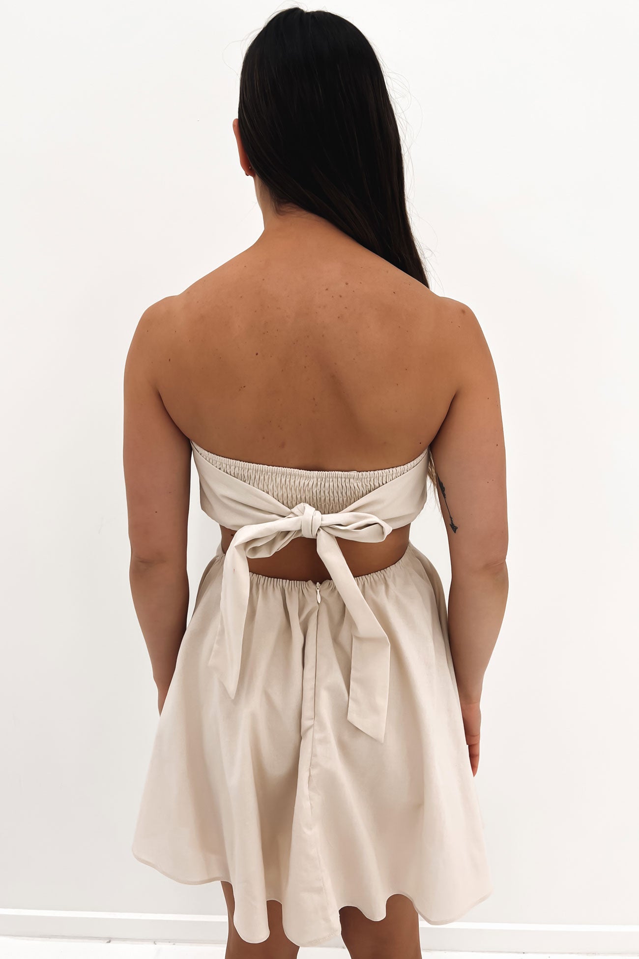 Payton Mini Dress Beige
