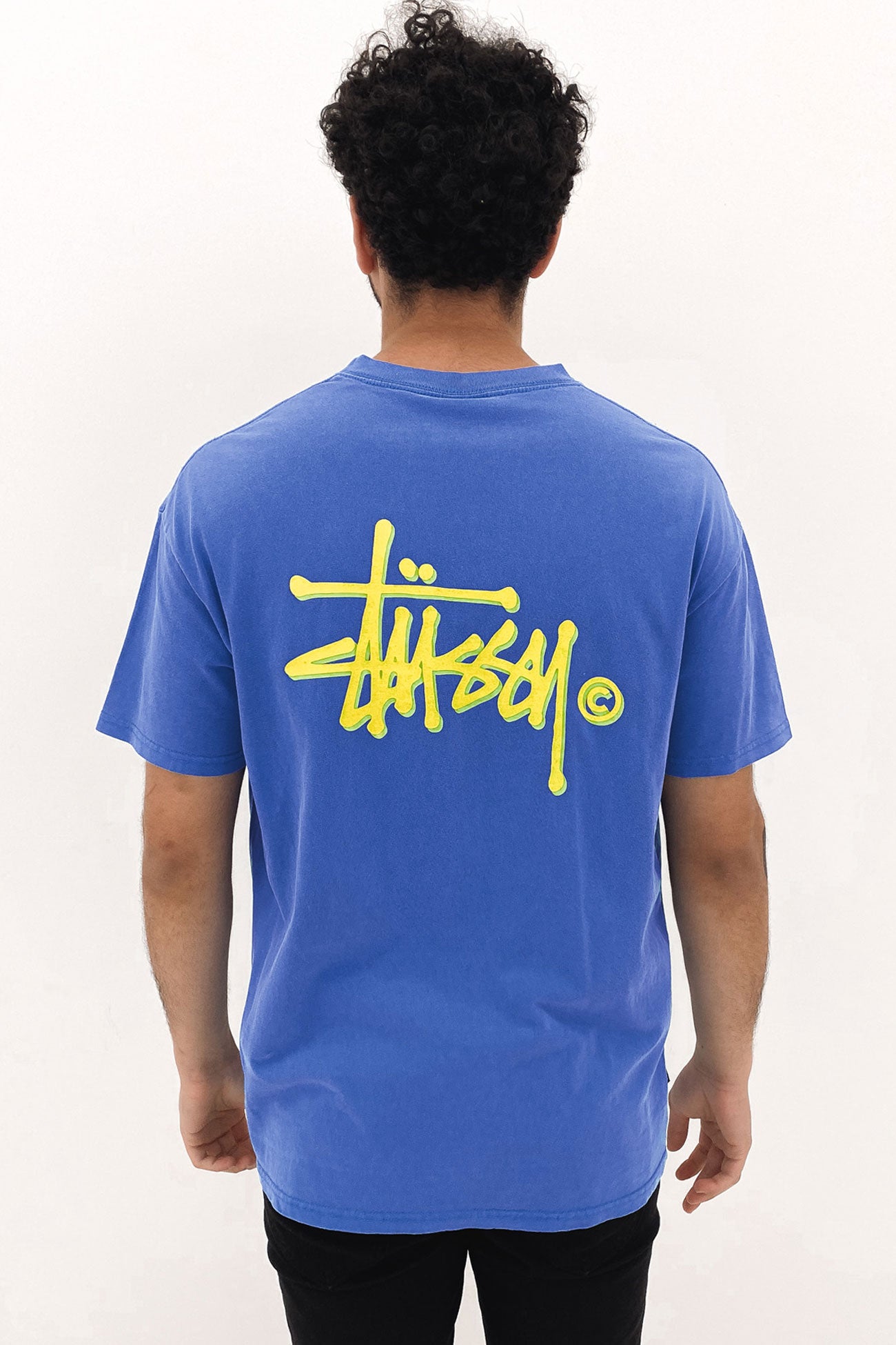 Pigment Shadow Graffiti Short Sleeve Tee Pigment Mid Blue