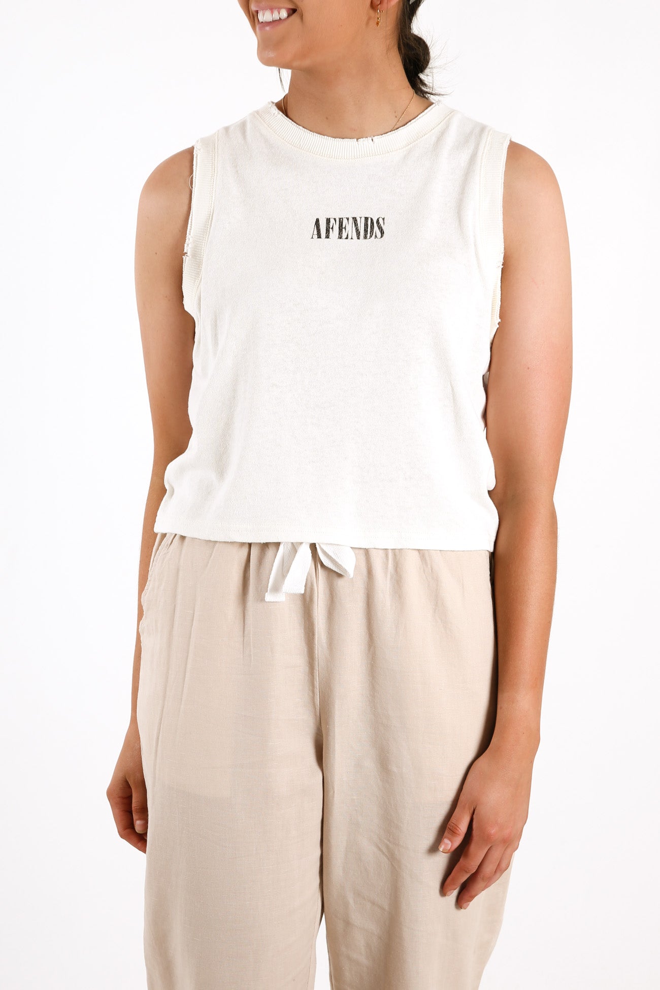 Polly Hemp Tank Off White